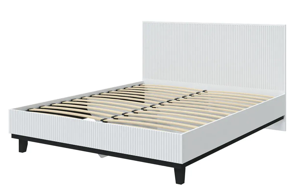 Кровать Шарлиз с настилом из латофлексов 140х200 (Белое сияние / Белый снег)