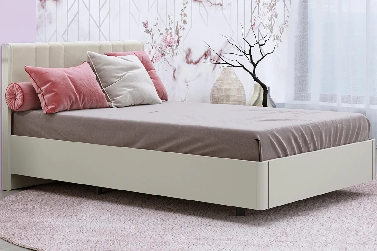 Кровать КР-5012-СК-КМ-В 140х200 (Серый Кашемир / Кашемир Матовый / Велюр)