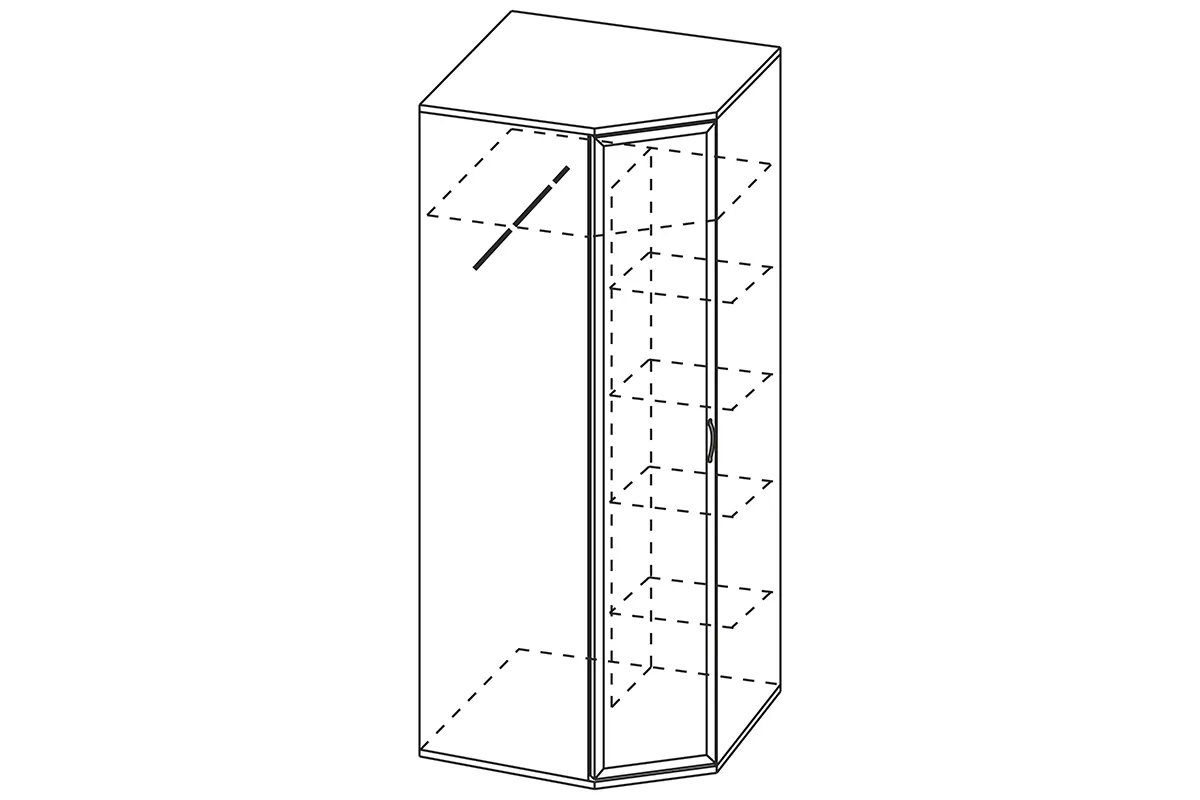 Шкаф для одежды и белья ШК-1011-ГТ-СО (Гикори Джексон Темный/Серый Оникс)