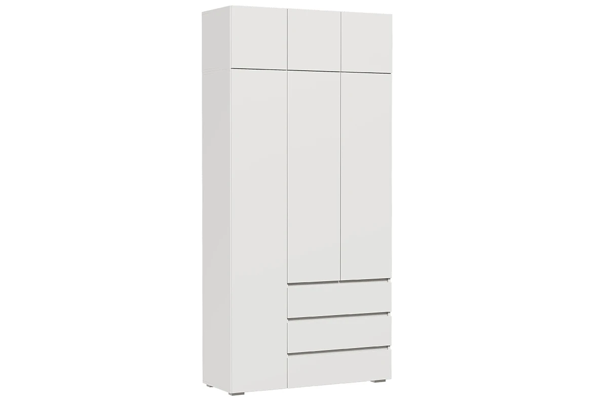 Шкаф с антресолью 3-створчатый Веста (Белый)