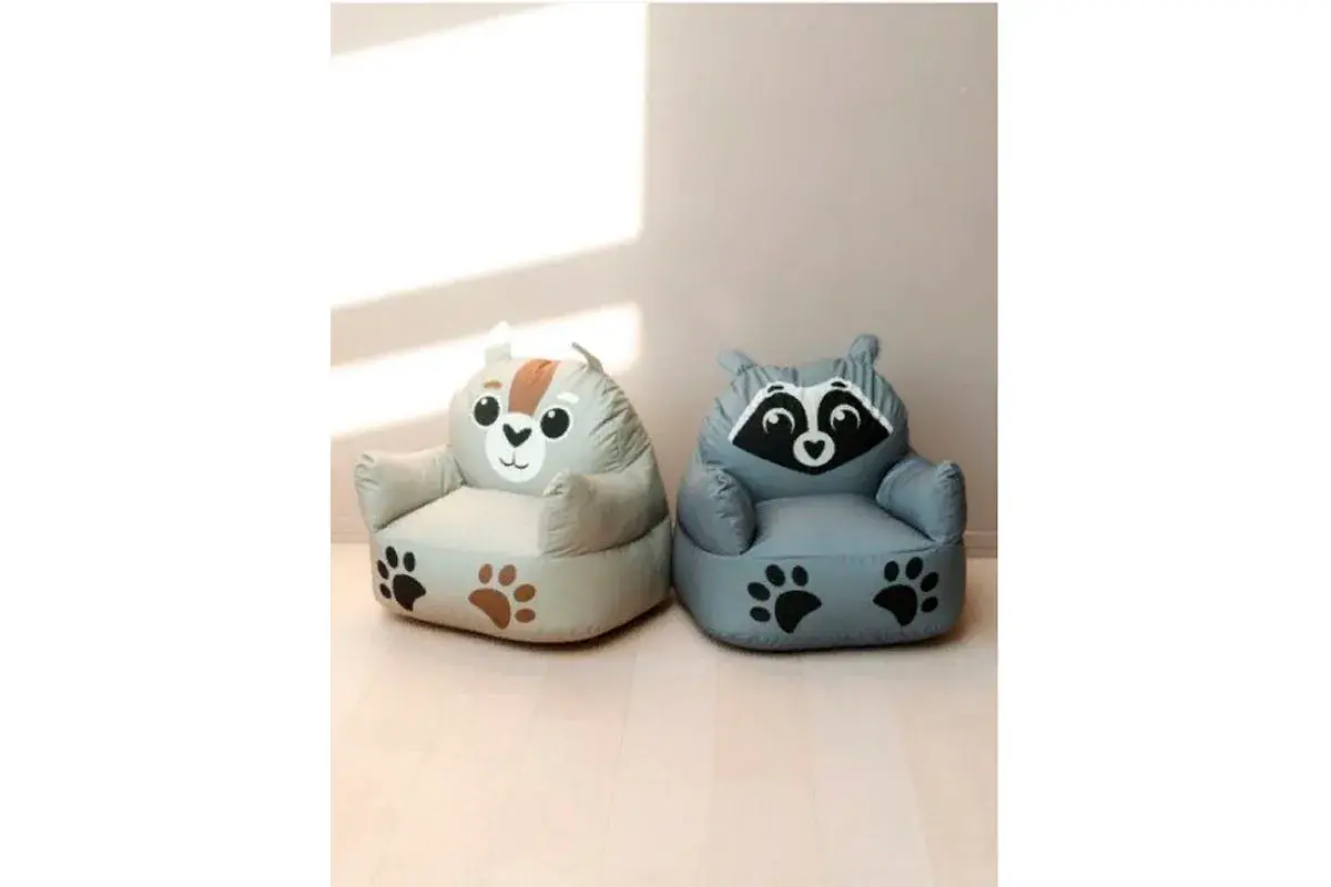 Пуфик Енот L Серый