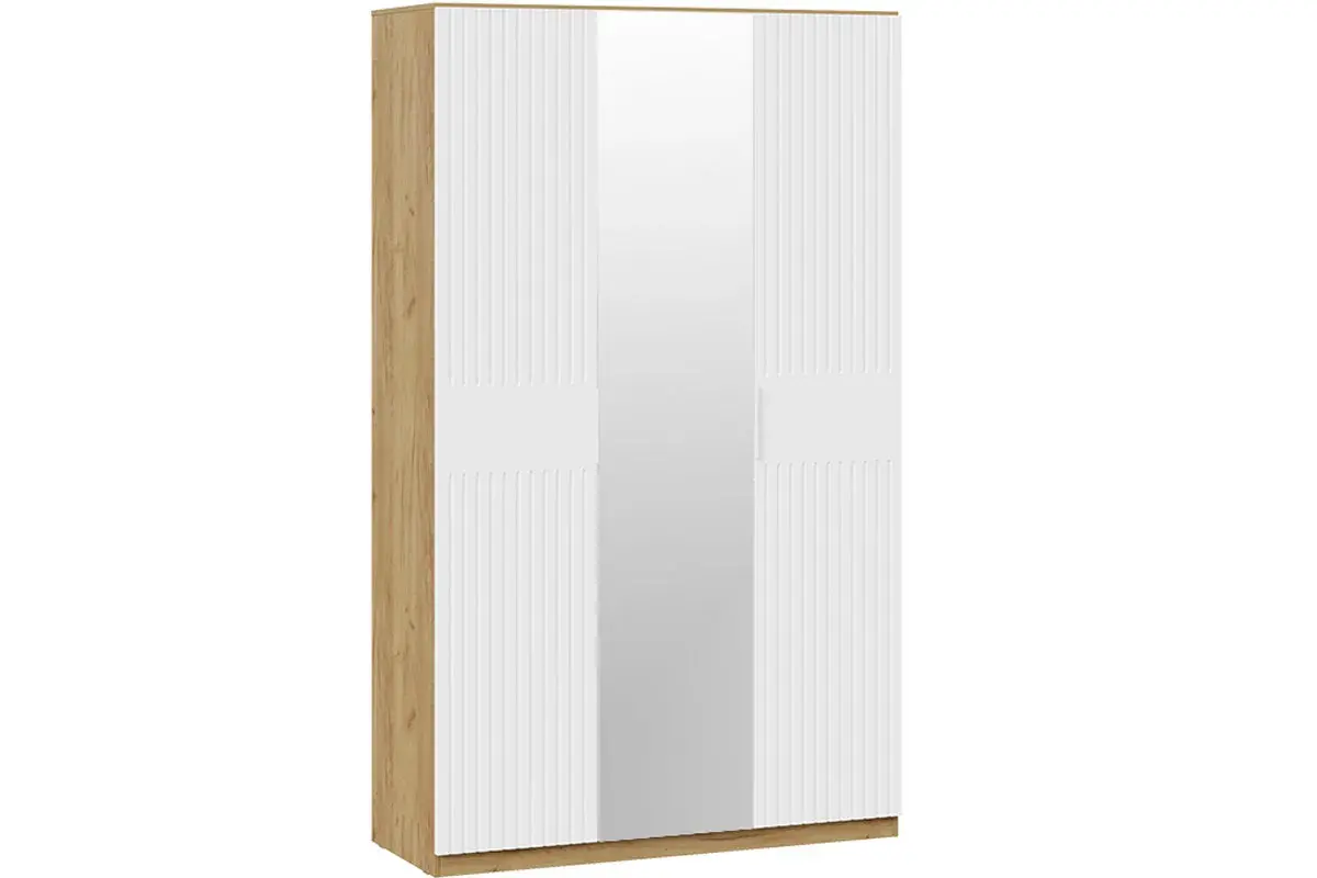 Шкаф комбинированный Хилтон (Дуб Крафт золотой/Белый матовый)