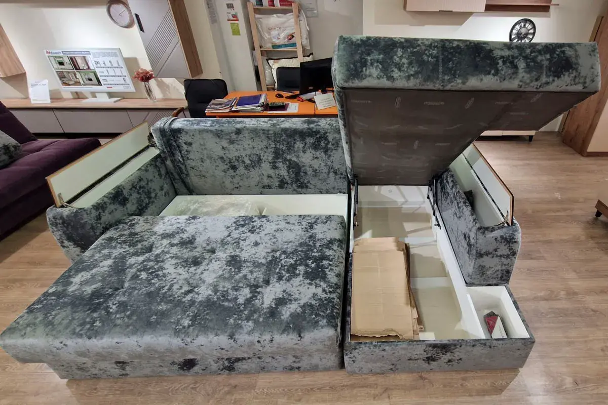 Угловой диван Остин ДКУ Plush Графит