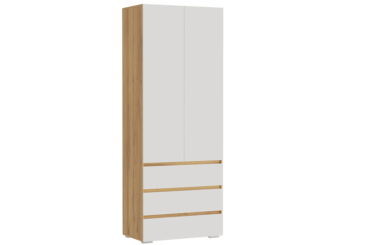 Шкаф 2-створчатый Веста (Дуб золотистый / Белый)
