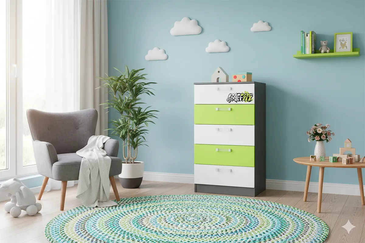 Комод с 5 ящиками Граффити