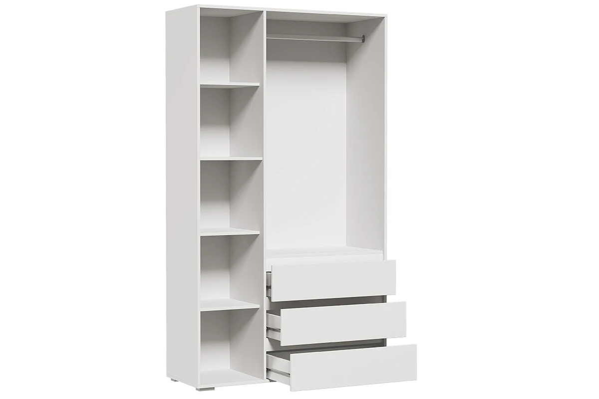 Шкаф 3-створчатый с ящиками Веста (Белый)