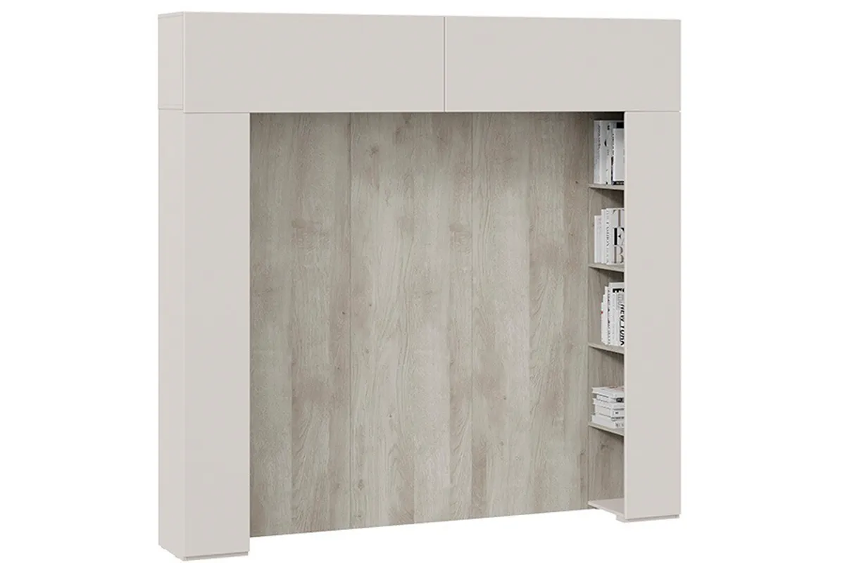 Спальный гарнитур Порто №3 (Кашемир матовый / Кашемир сатин / Велюр Confetti Smoke) фото