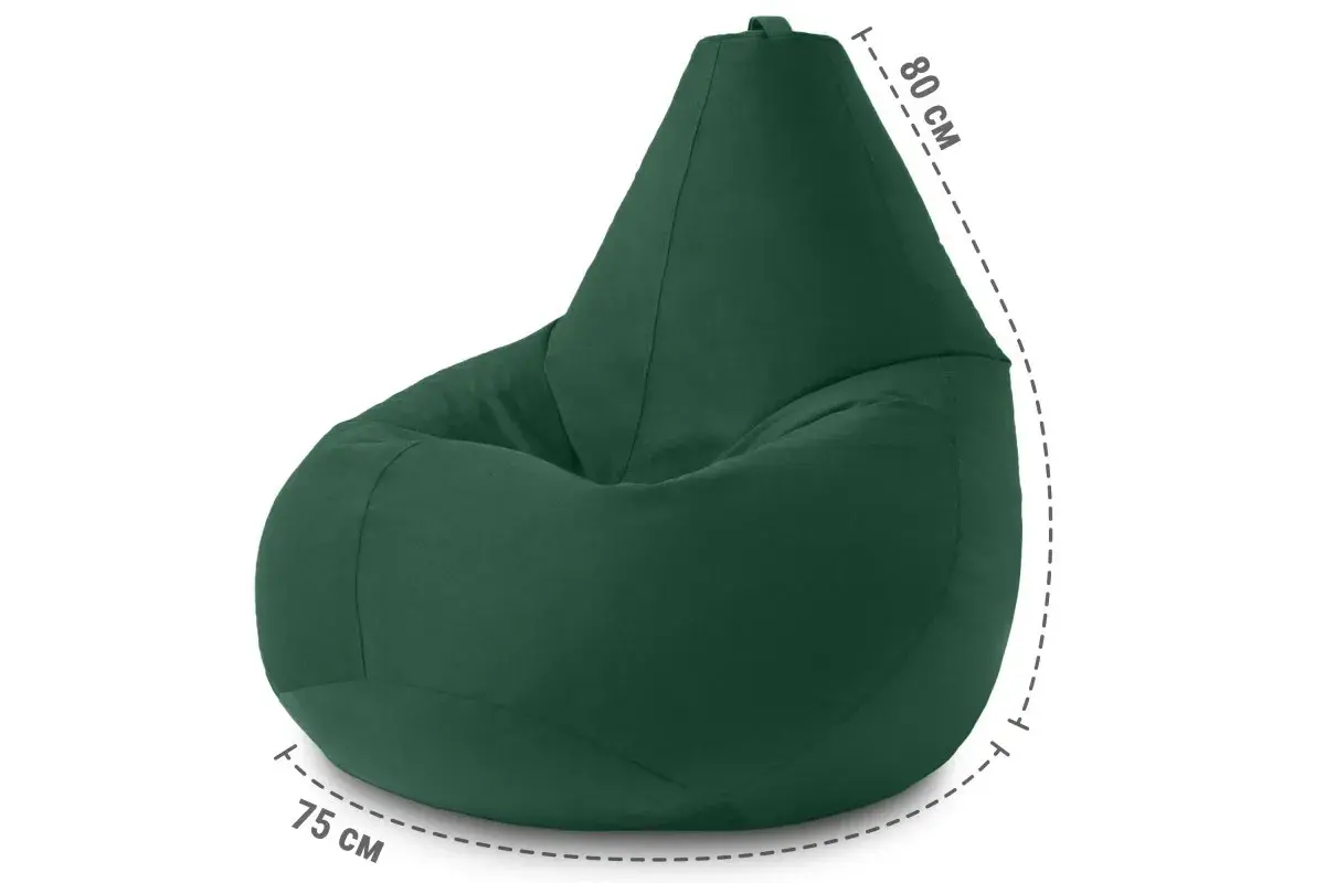 Кресло-мешок Груша Миди 2XL (Велюр / Зеленый)