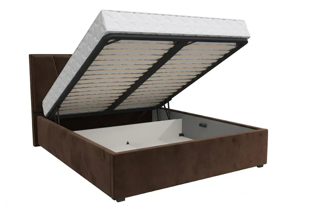 Кровать Рица-1 с ПМ 160х200 (Monaco 03 Java / Абсолют) 2 кат.