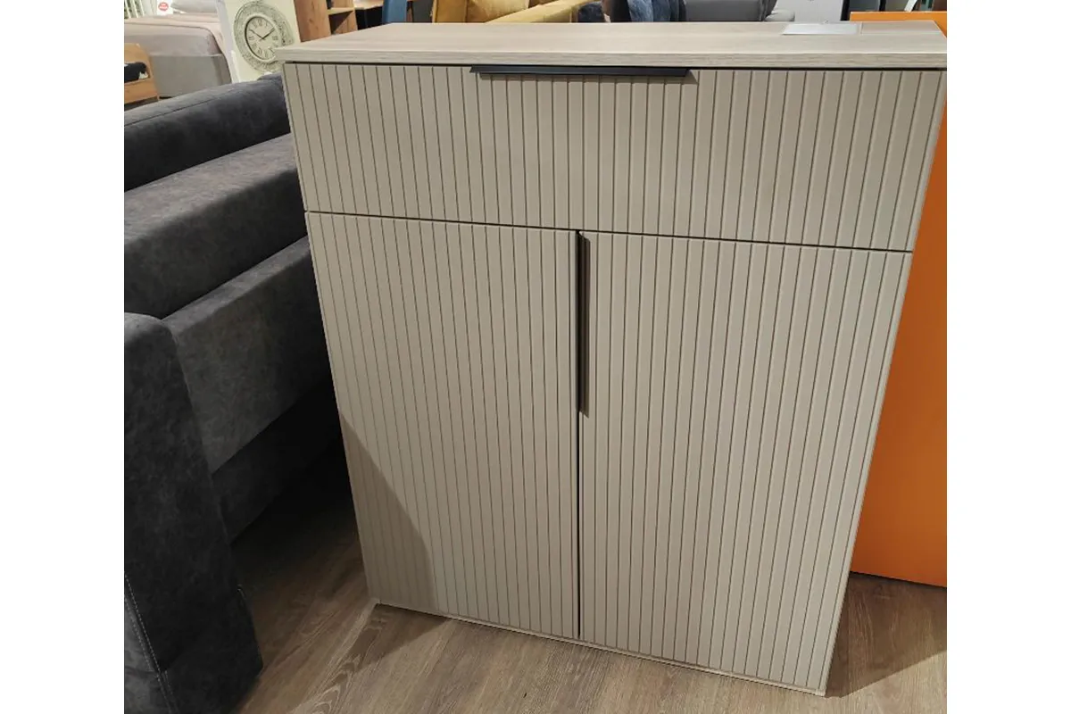 Тумба для обуви Астория 11 с ящиком (Дуб кастелло серый / Грей софт)