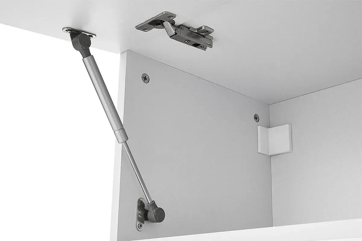 Шкаф навесной Линда 23 с зеркальной кромкой (Белый снег)