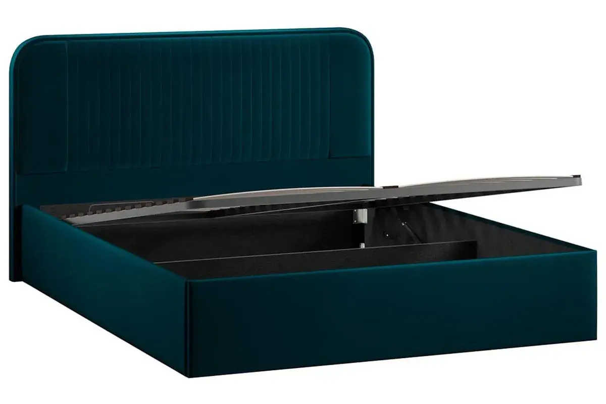 Кровать Тиффани c подъемным механизмом Тип 1 и заглушиной 180х200 (Велюр / Confetti Izumrud)