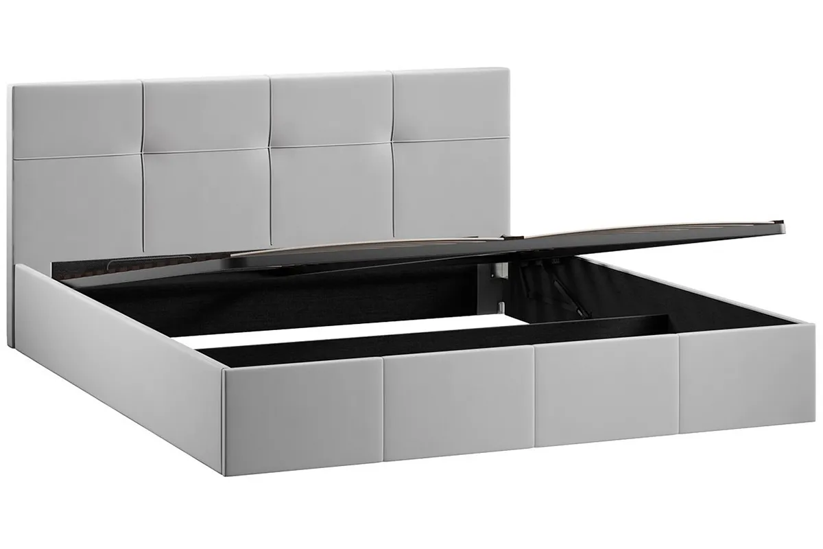 Кровать Лора с ПМ и заглушиной 180х200 (Велюр / Confetti Silver)