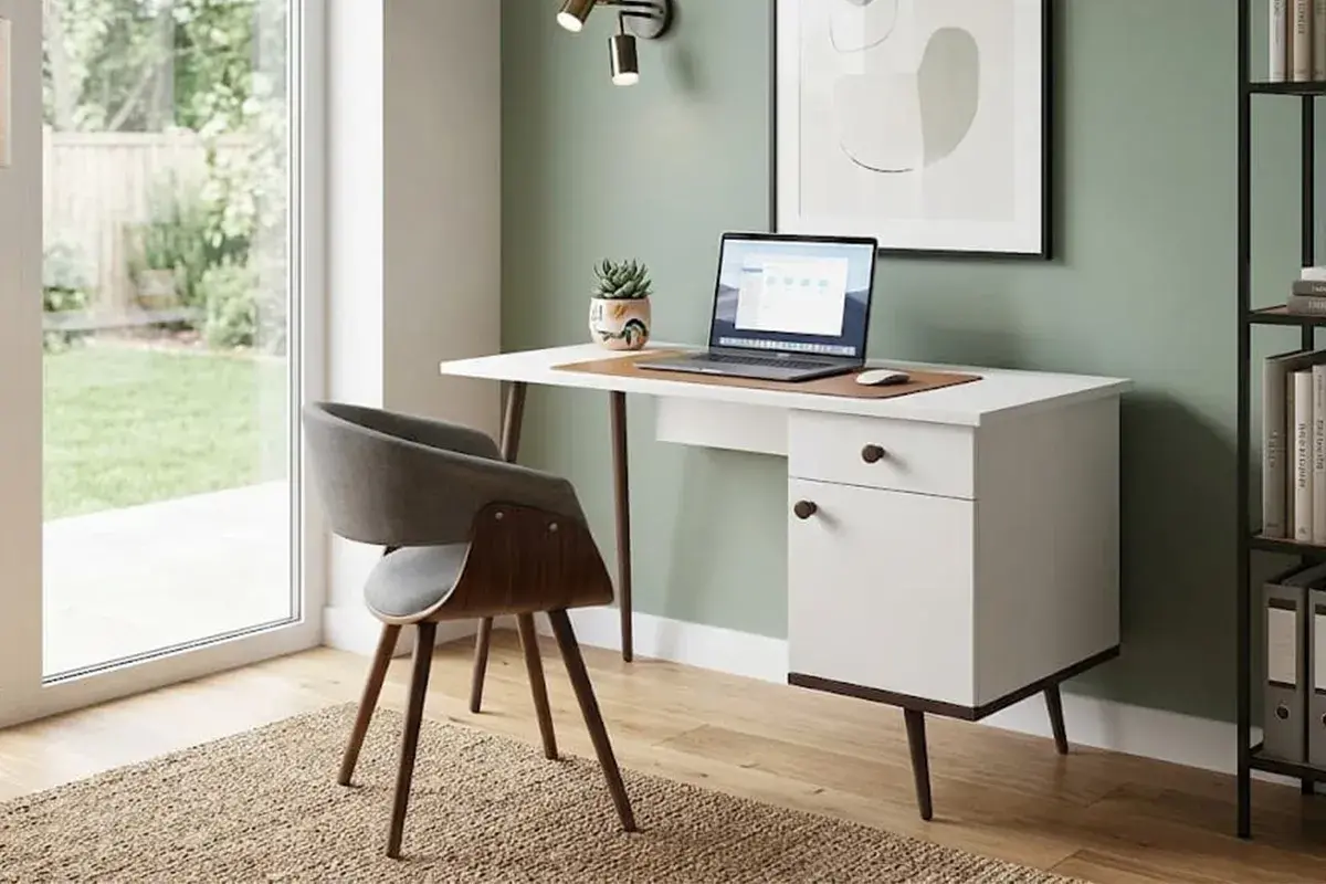 Тумба универсальная Art design-4 (Орех темный/Белый глянец)