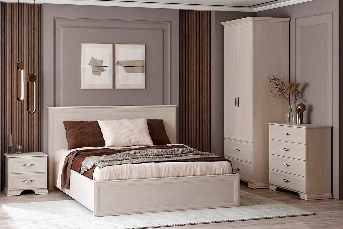 Кровать Венеция 5 с подъемным механизмом 160х200 (Бодега Светлый) фото