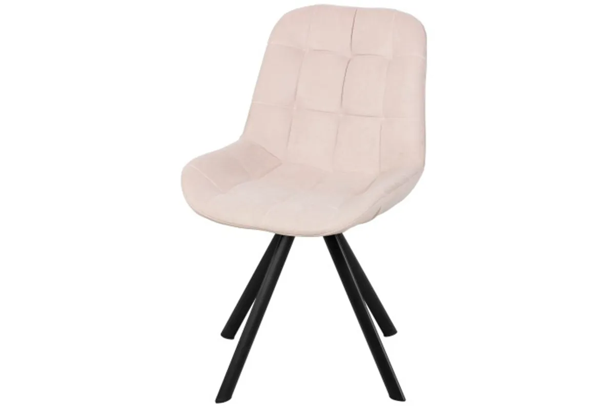 Стул поворотный Тоскана Стиль (Муар черный/Велюр Dream bone/Кремовый) СРП-433