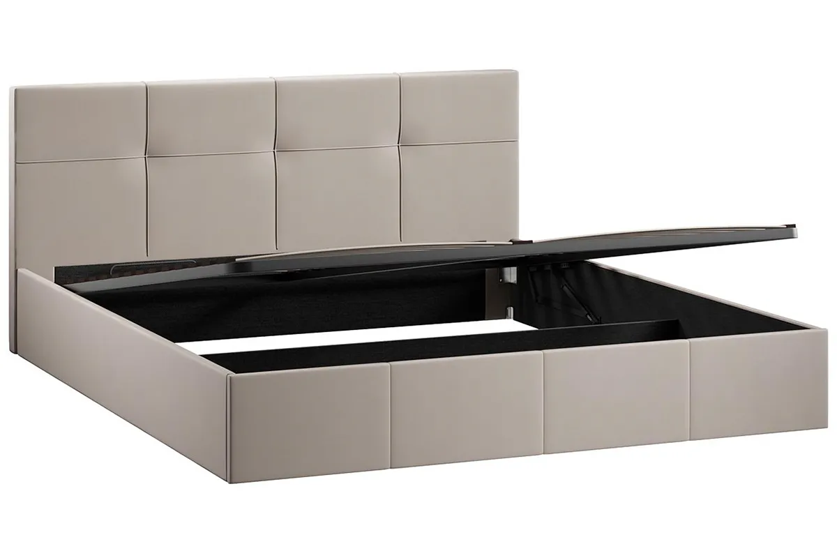 Кровать Лора с ПМ и заглушиной 180х200 (Велюр / Confetti Smoke)