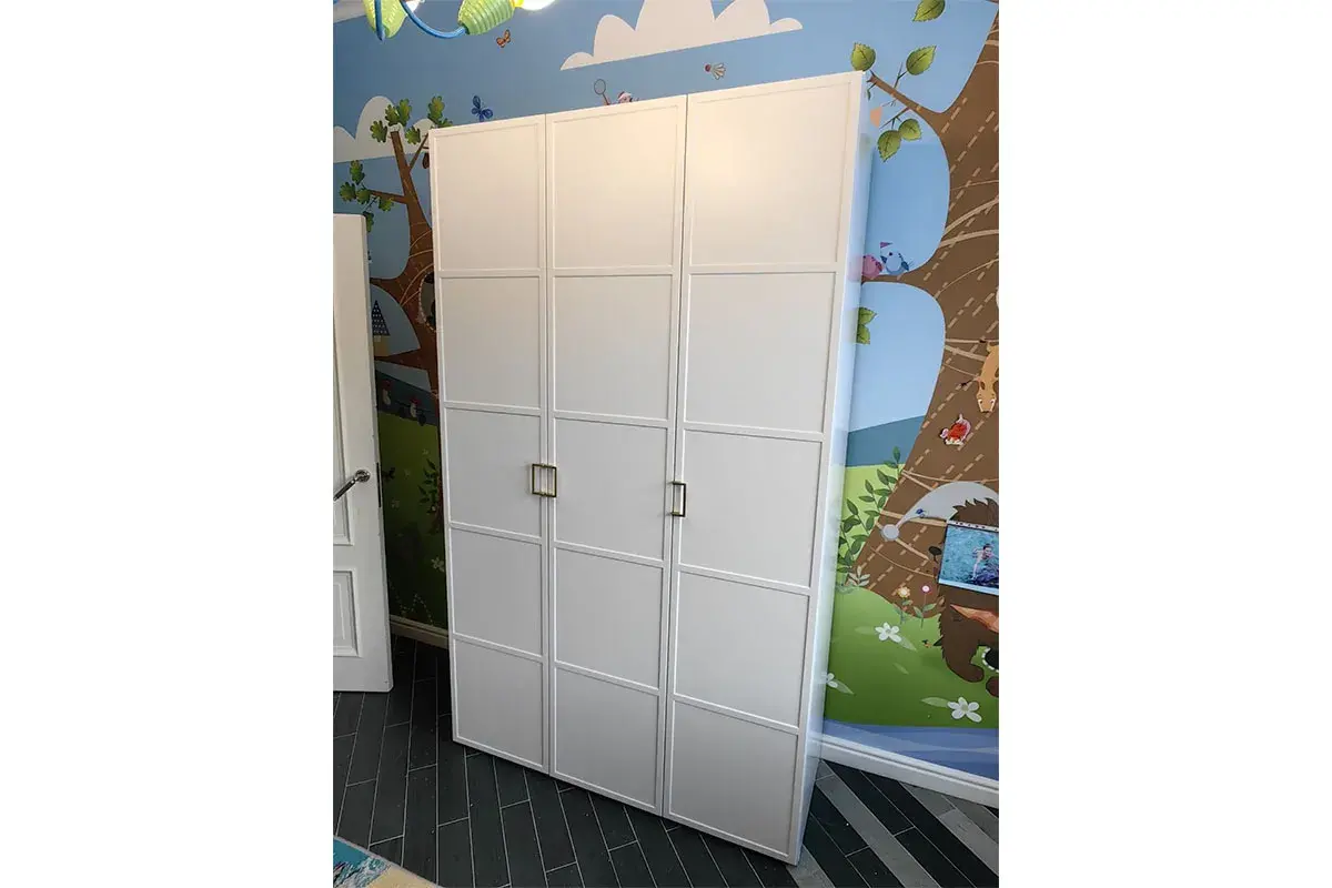 Шкаф для белья Стелла (Белый Холст/Белый Жемчуг)