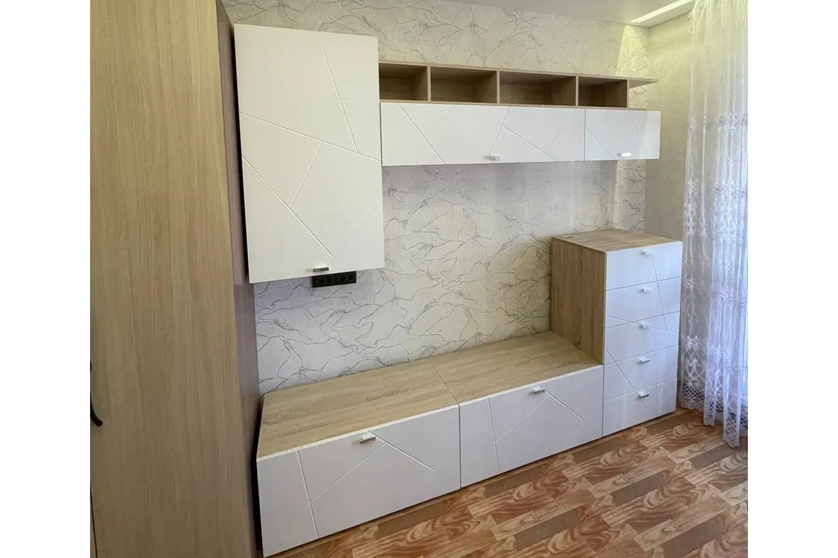 Комод с 5 ящиками Скайлайн (Белый шагрень)