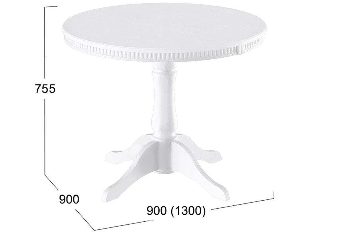 Стол обеденный Орландо Т1 исп.2 (Белый матовый)