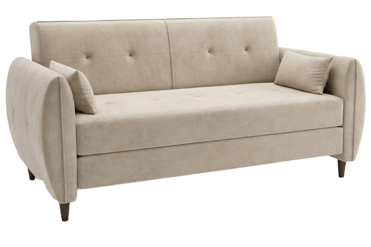 Диван-кровать Мишель ДК (Gretta Bone / Ножки Орех)