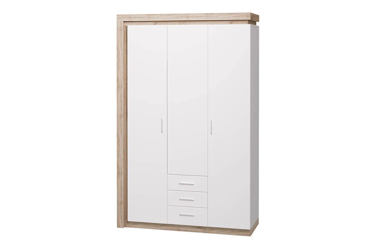 Шкаф для одежды с ящиками 3-х дверный без зеркал Люмен 15
