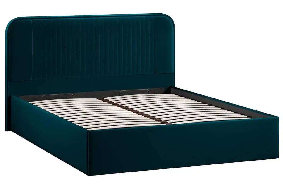 Кровать Тиффани c подъемным механизмом Тип 1 и заглушиной 180х200 (Велюр / Confetti Izumrud)
