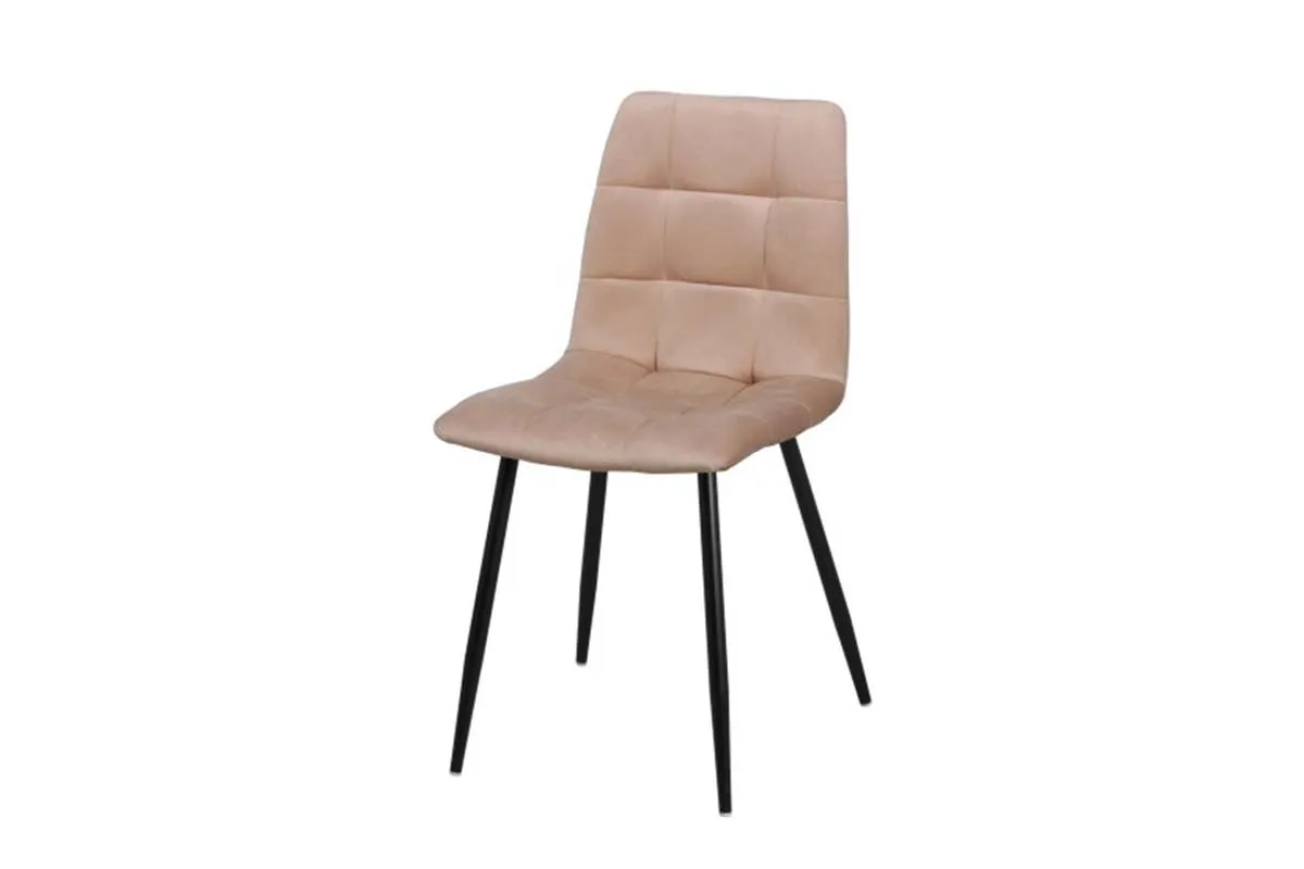 Стул Чили каркас Муар черный, велюр (Maserati 06 кофе с молоком) СРП-052