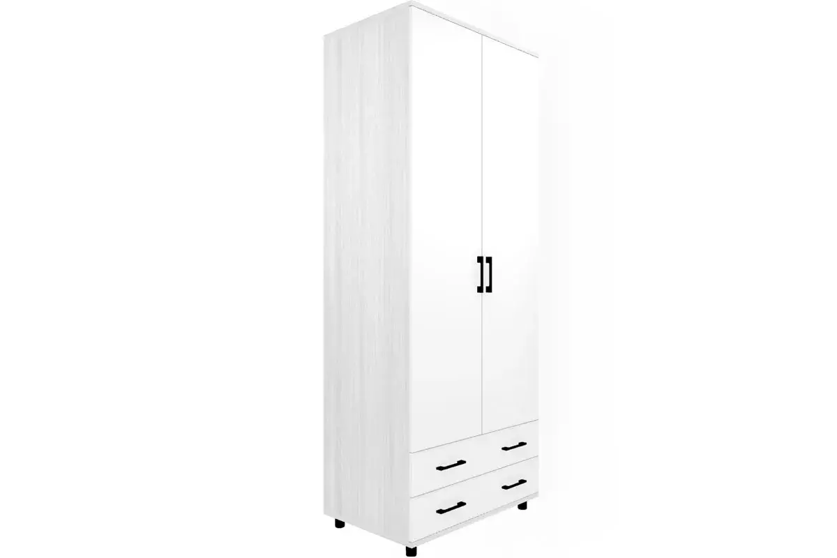 Шкаф для одежды и белья ШК-5005-СЯ-БГ (Снежный Ясень/Белый Бриллиант Глянцевый)
