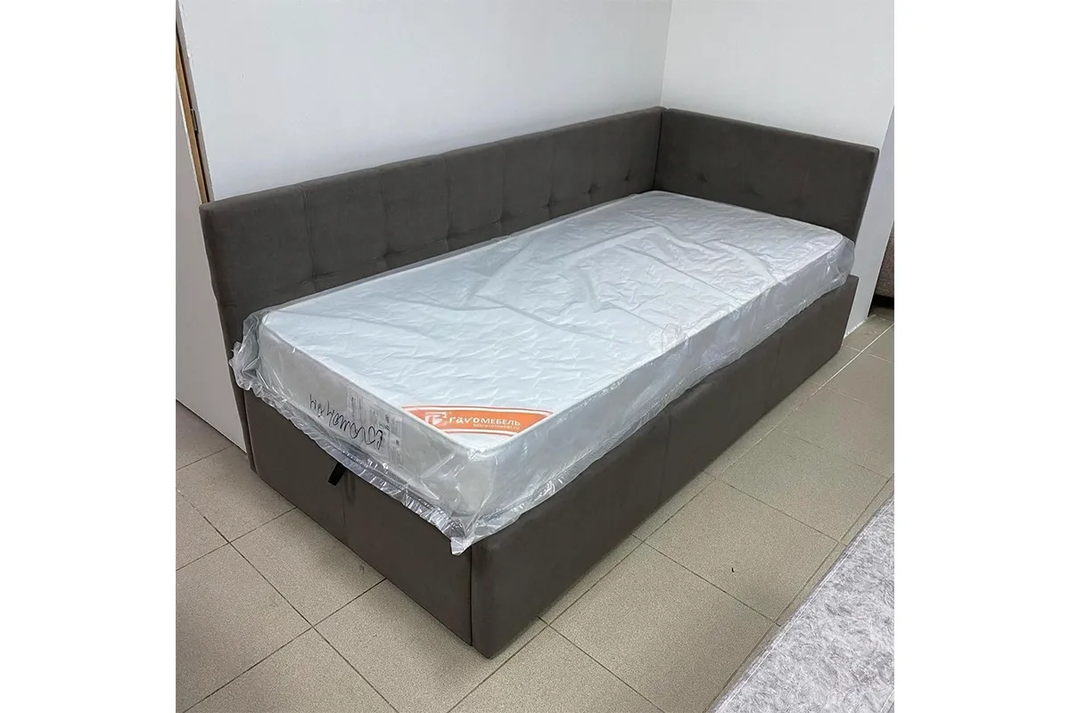 Кровать Оттава с подъемным механизмом 90х200 (Ткань Серая)