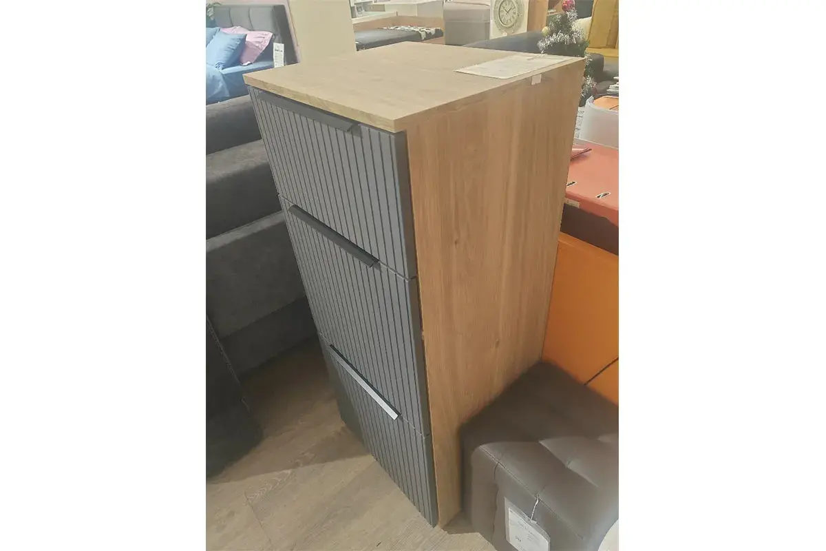 Тумба для обуви Астория 12 (Дуб кастелло медовый / Графит софт)