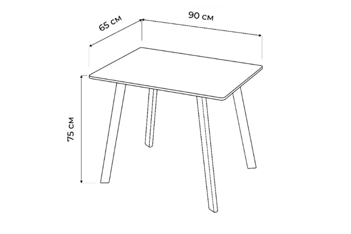 Стол обеденный Тик Так 900х650 нераздвижной (Керамика Белый мрамор с активными прожилками YB8020126BG / МДФ в пленке черный кварц / Металл черный)