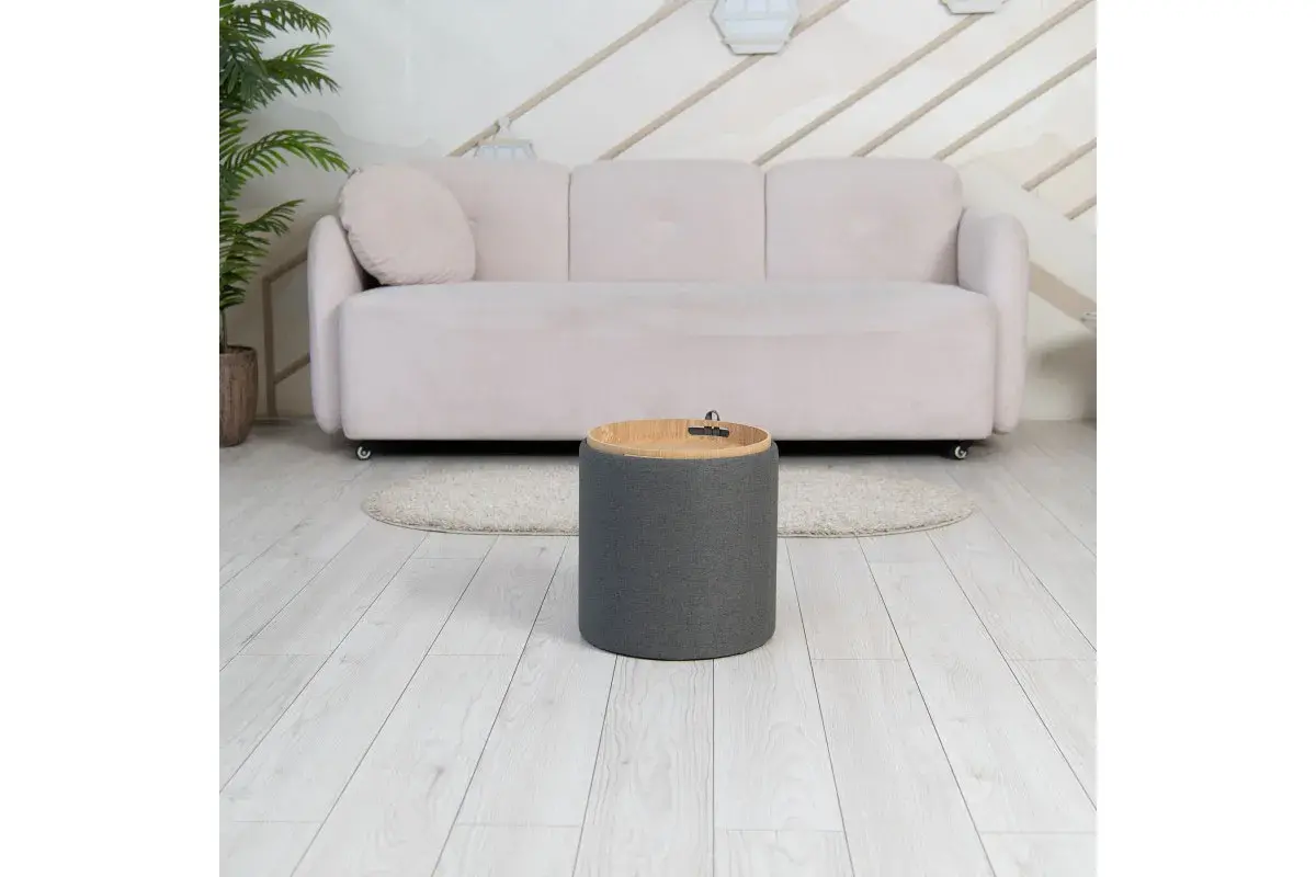 Пуф Грац Стандарт (Рогожка / Серый)