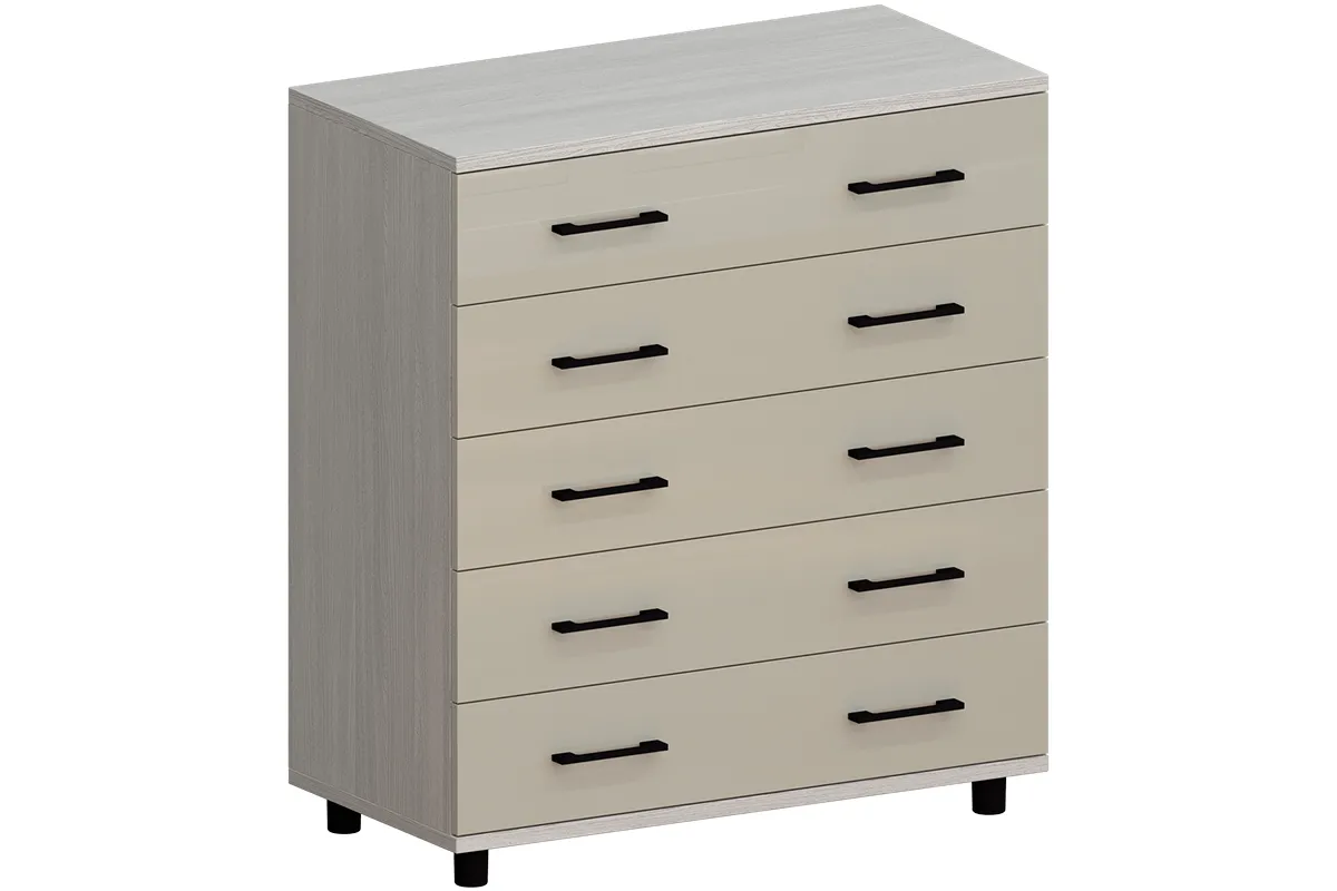 Комод КМ-5021-СЯ-КГ (Снежный Ясень / Кашемир Глянцевый)