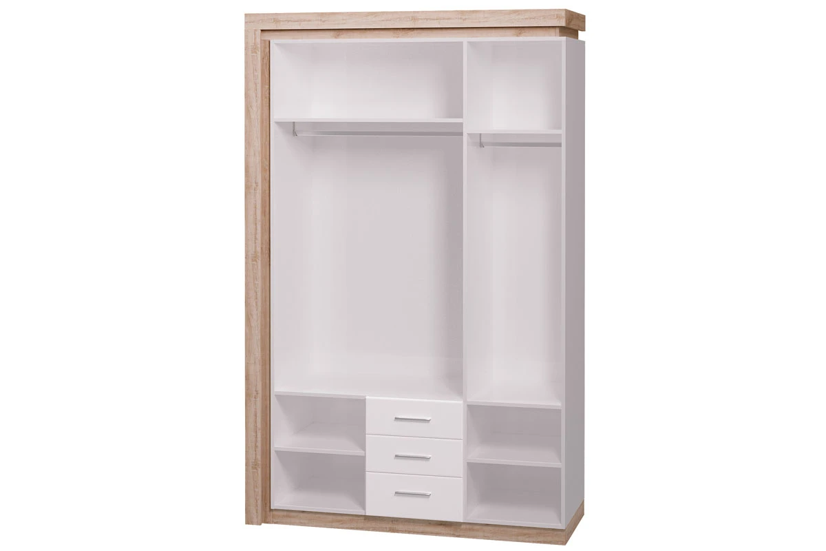 Шкаф для одежды с ящиками 3-х дверный без зеркал Люмен 15