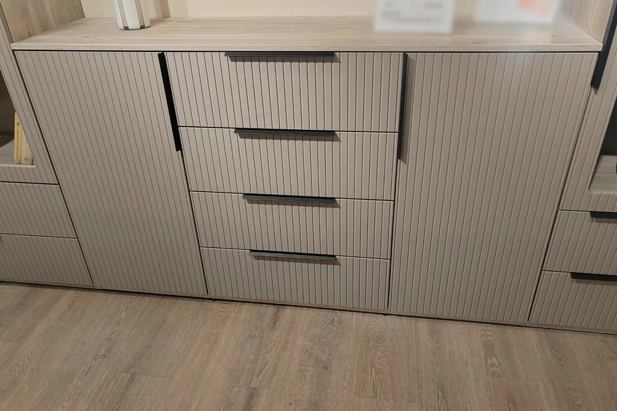 Комод комбинированный Астория 21 (Дуб кастелло серый / Грей софт)