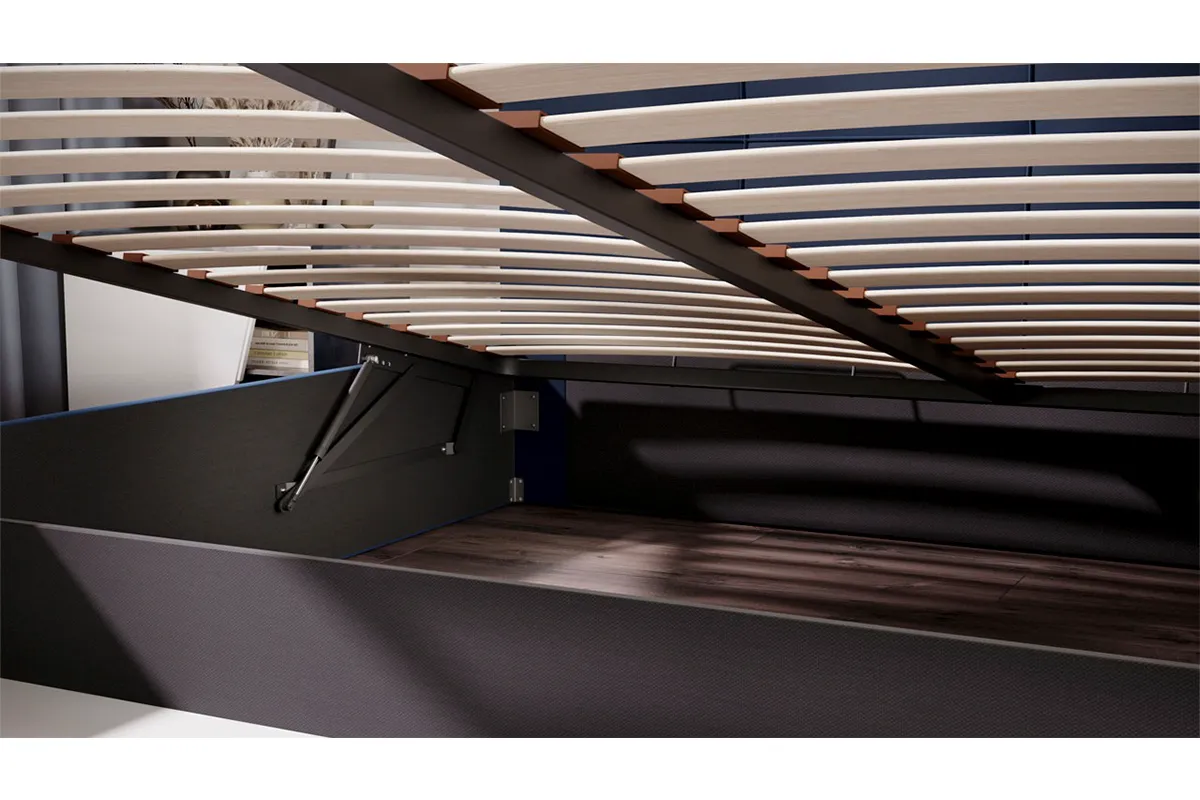 Кровать Лора с ПМ и заглушиной 180х200 (Велюр / Confetti Izumrud)