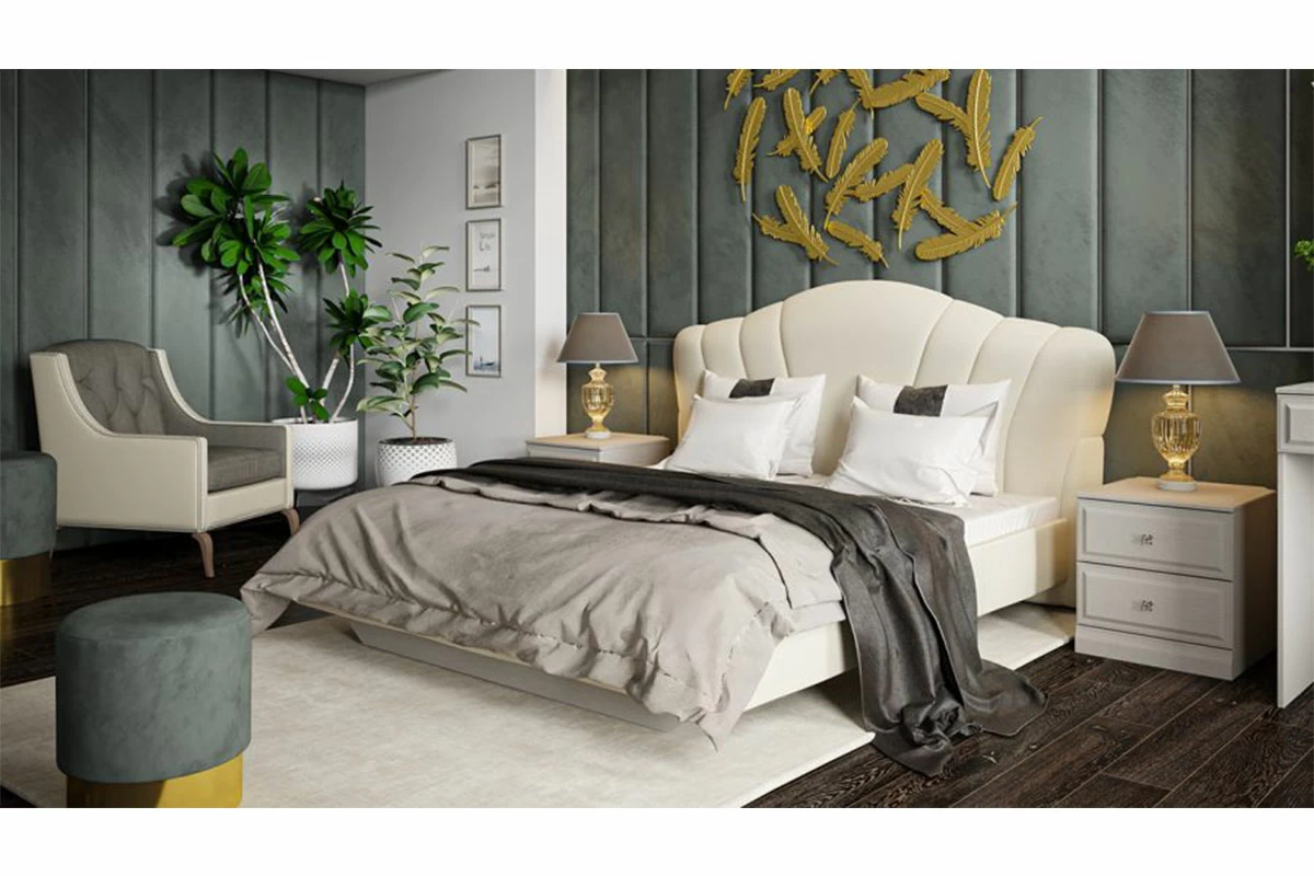 Сабрина ТД-307.01.01 Кровать с мягкой спинкой (1600)