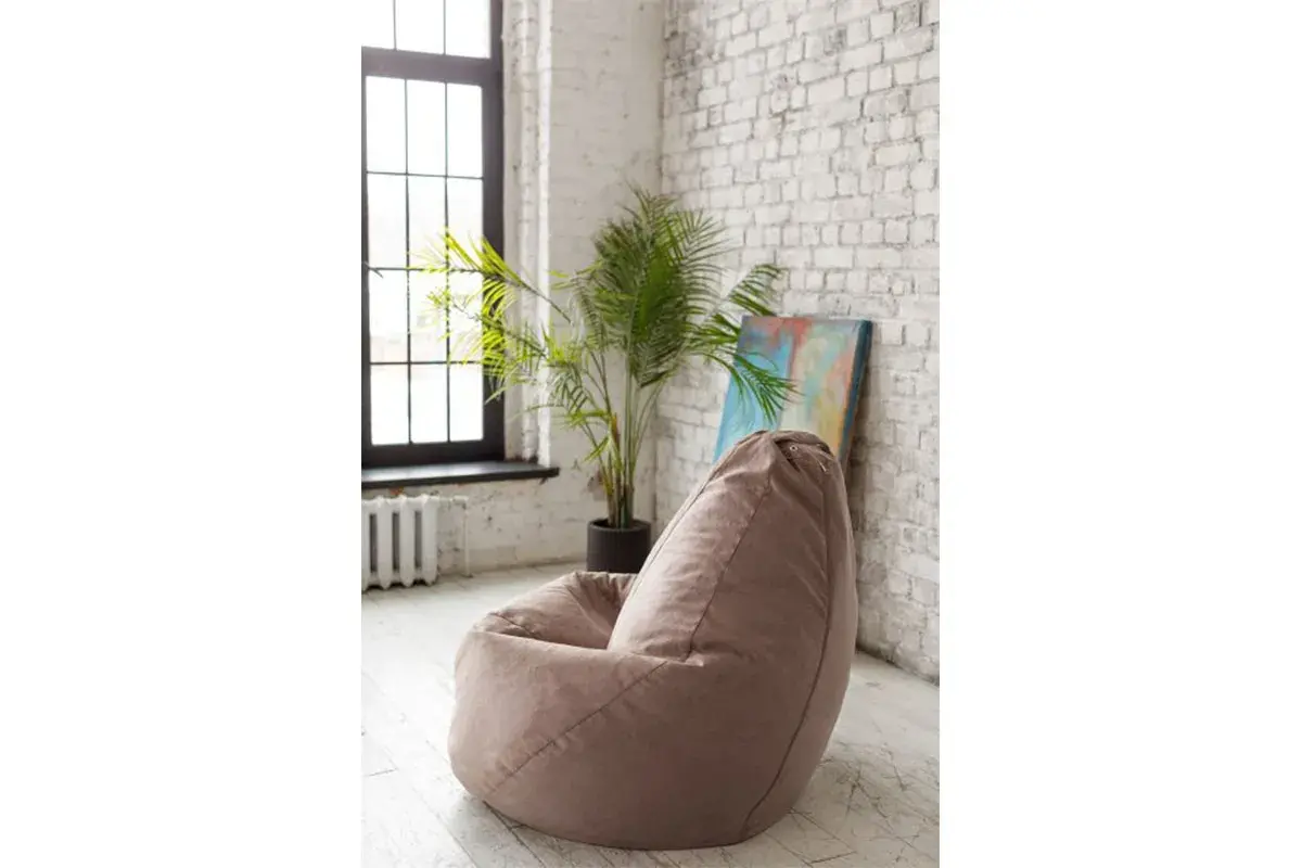 Кресло Мешок (Бежевый / Велюр) XL