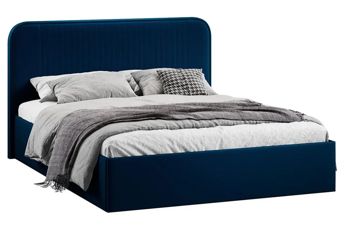 Кровать Тиффани c подъемным механизмом Тип 1 и заглушиной 180х200 (Велюр / Confetti Blue)