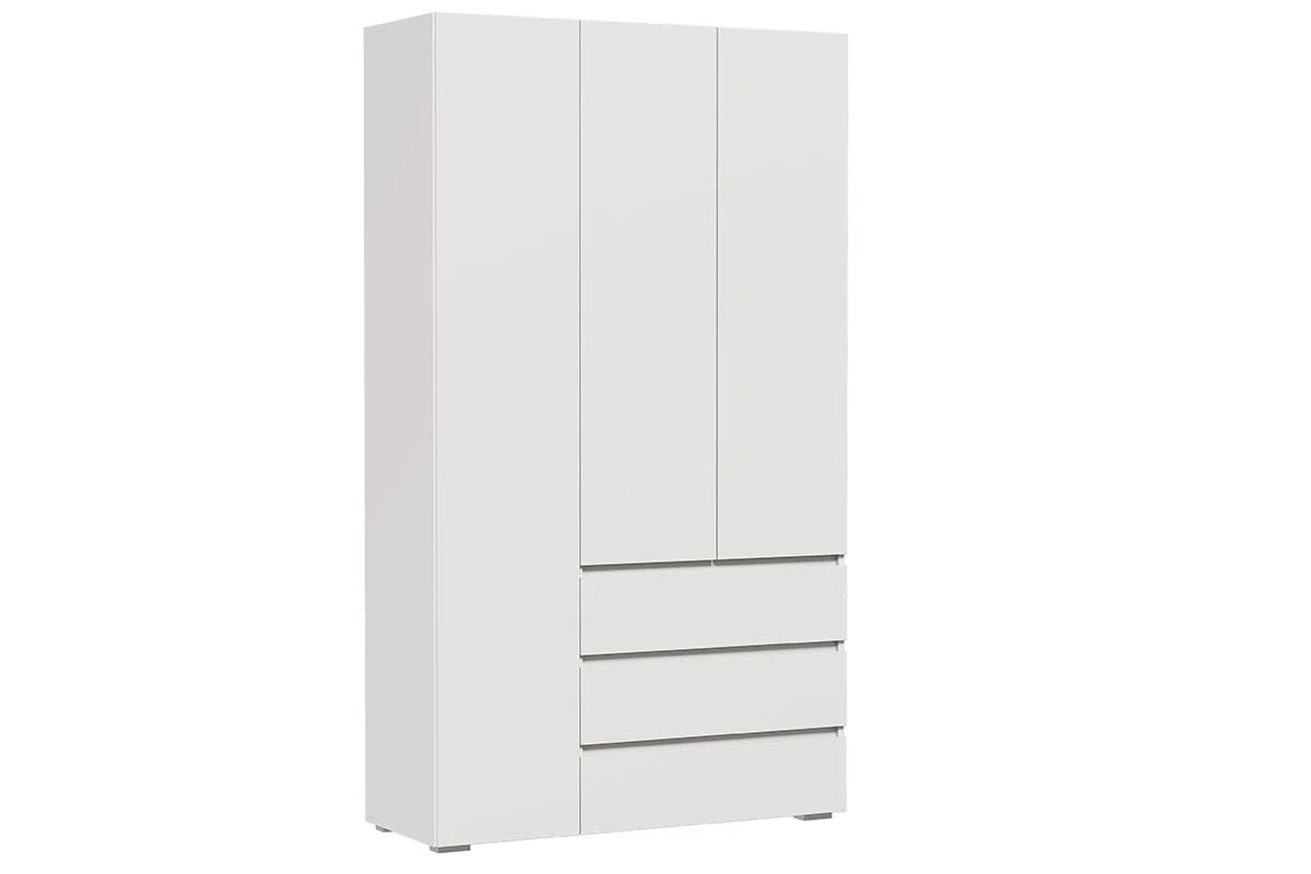 Шкаф 3-створчатый с ящиками Веста (Белый)