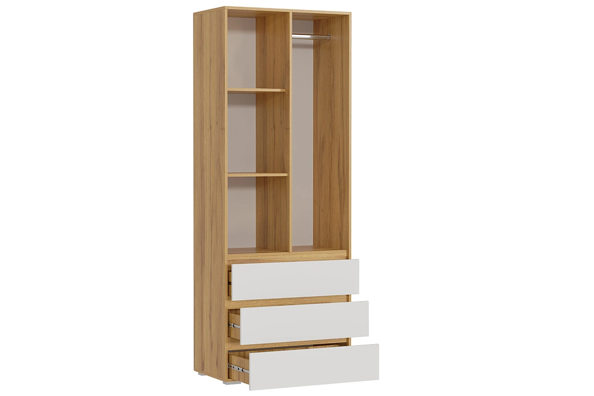 Шкаф 2-створчатый Веста (Дуб золотистый / Белый)