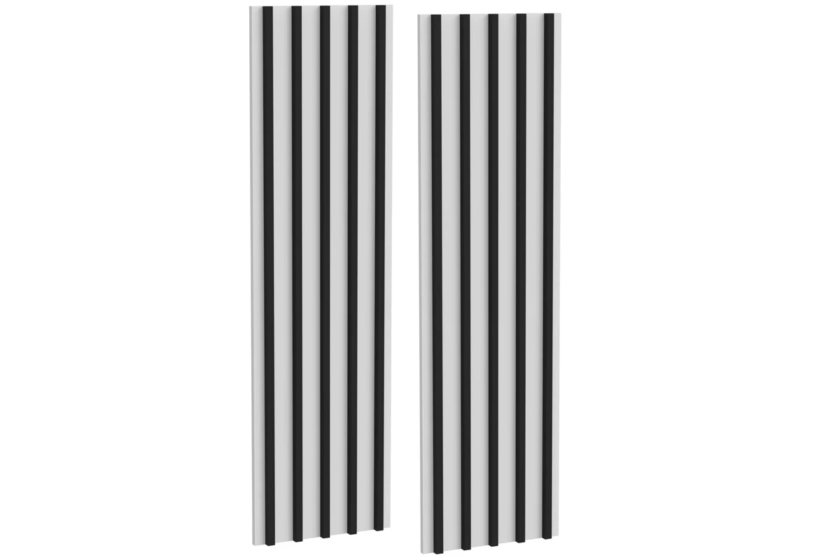 Стеновая панель с рейками (комплект) (Белый/Черный) 71778733