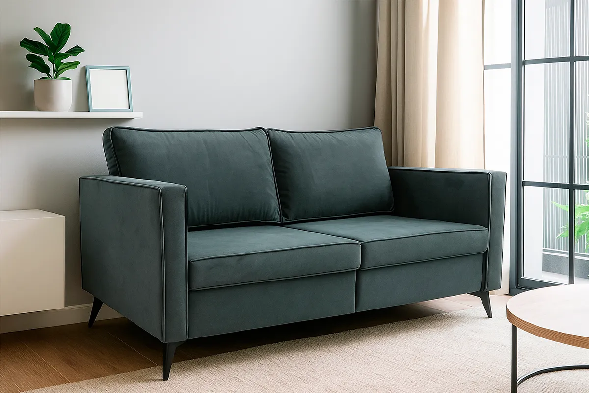 Диван прямой WINGS-3  (Набивные подушки/Кант/ППУ) Тексопарк Сlever asphalt