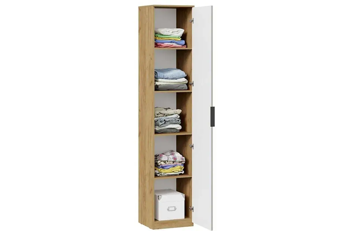 Шкаф для белья Хилтон Исп. 2 (Дуб Крафт золотой / Мокко матовый)