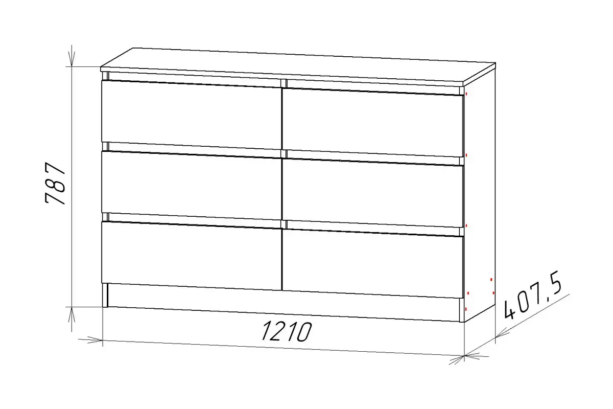 Комод Ницца-7 (Белый)