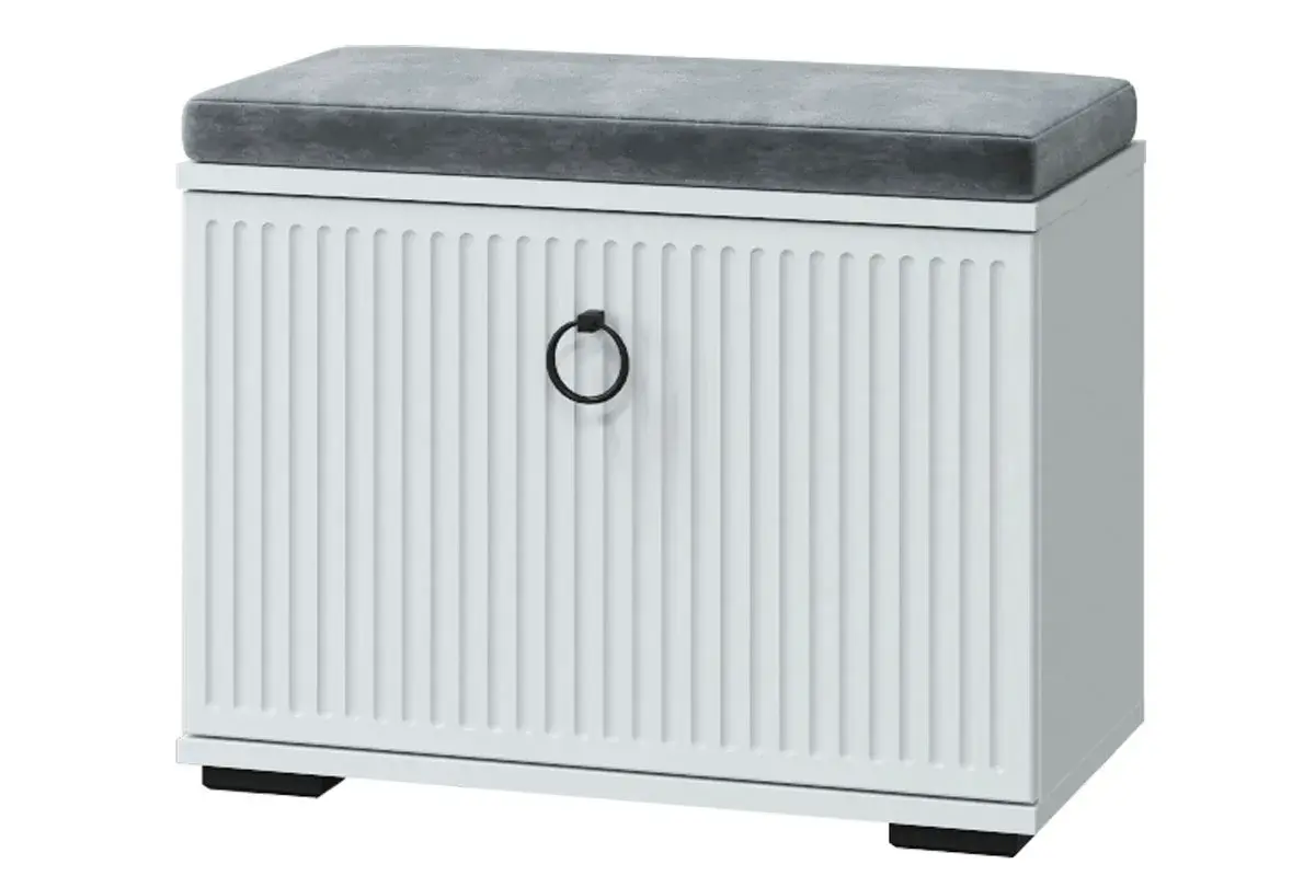 Тумба с мягким элементом Шарлиз (Белый/Бренди лайт 26)