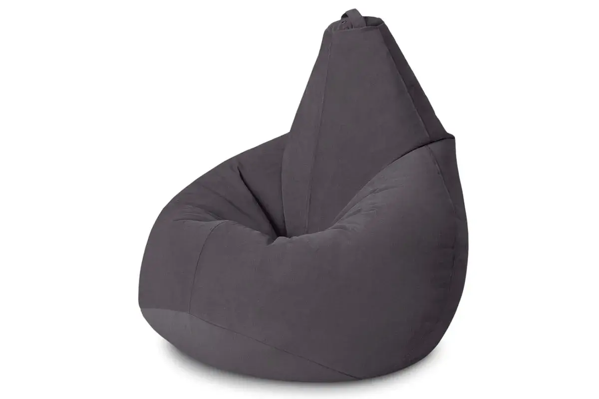 Кресло-мешок Груша Миди 2XL (Велюр / Темно-серый)