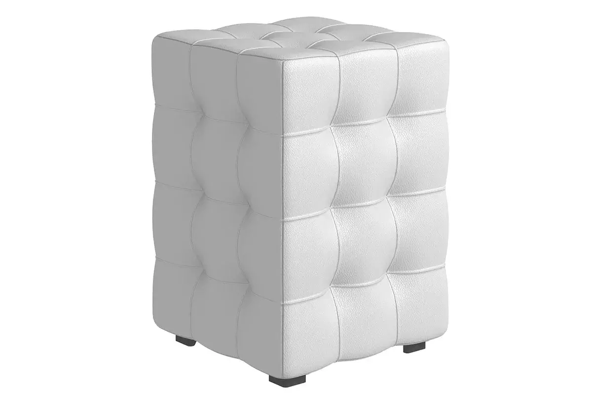 Пуф Модерн-2 мини (Кожзам / Гольф белый)