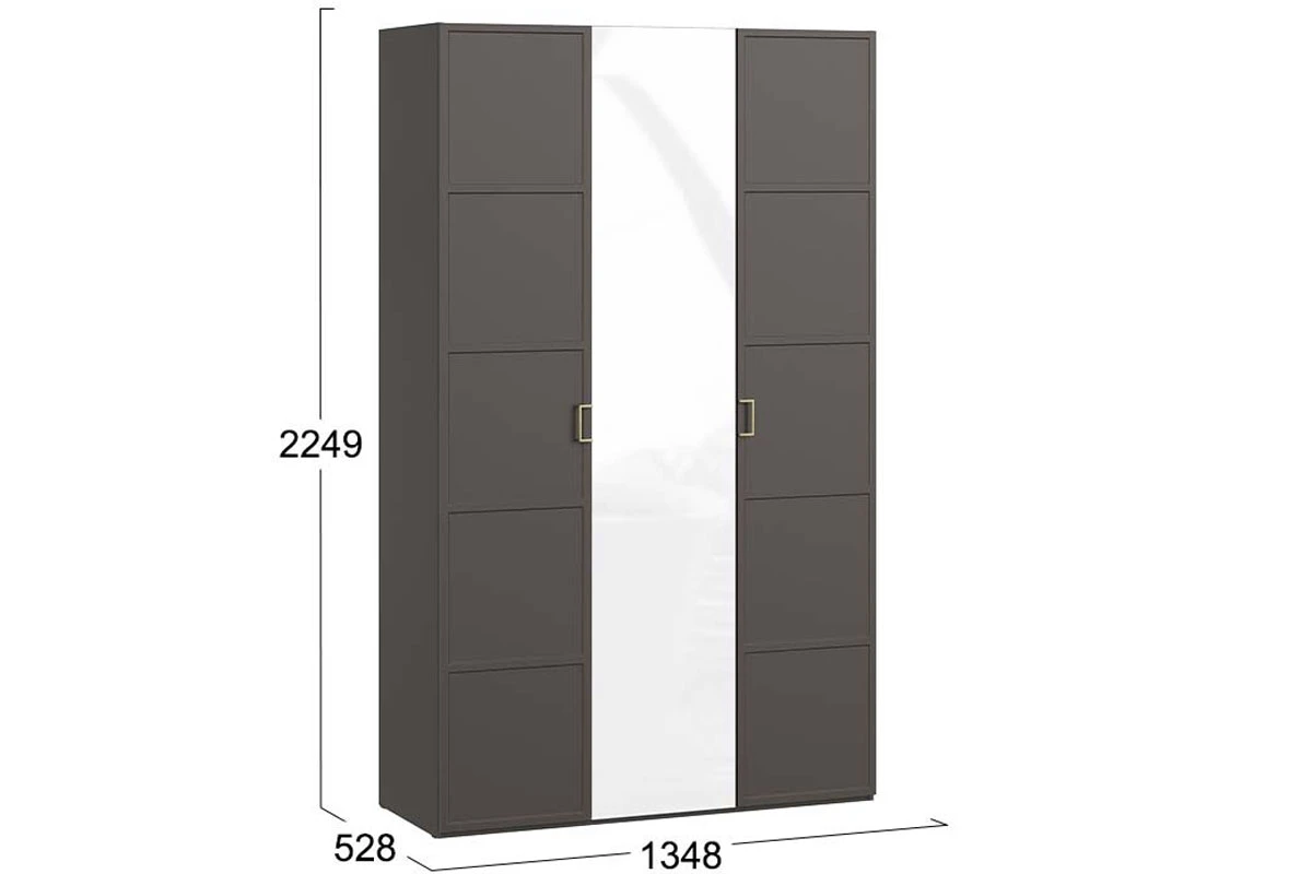 Шкаф комбинированный Стелла (Серый Вулкан/Фон серый)